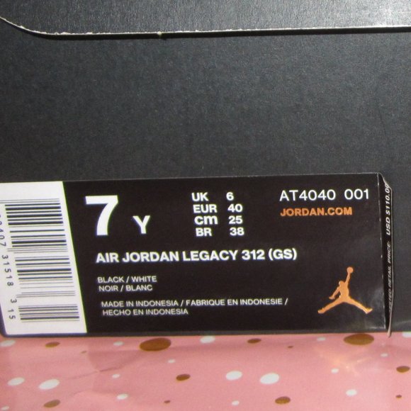 Air Jordan Legacy 312 by Nike, Size 7 Youth - Picture 9 of 11